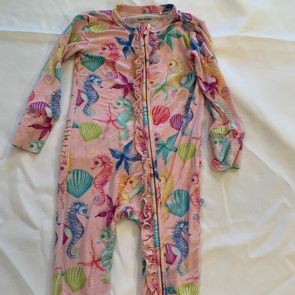 Posh Peanut Seahorse Onesie Size 9 - 12 months - Picture 1 of 6